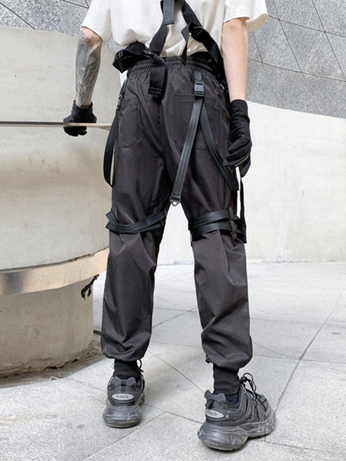 Zipper Pockets Multi Ribbons Cargo Pants sold by Yugen Theory product image thumbnail 4