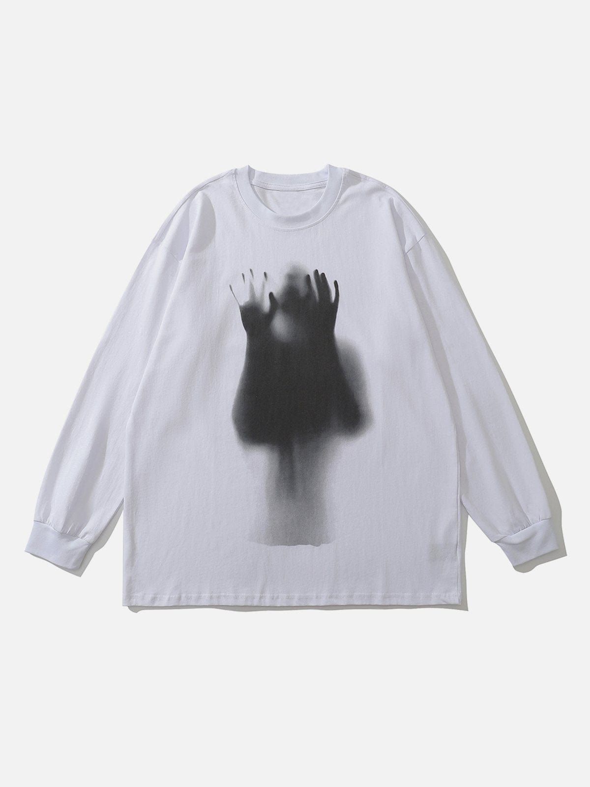 Black Silhouettes Print Sweatshirt sold by Yugen Theory