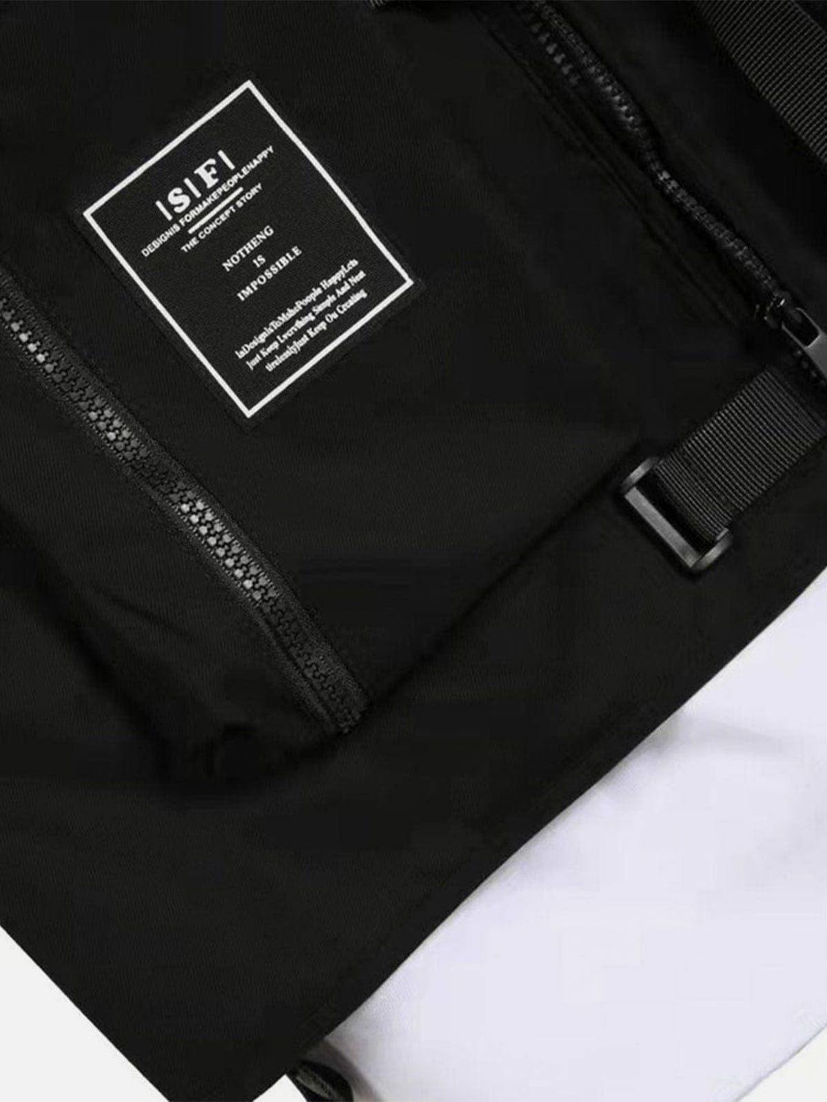 Vintage Multi Pockets Button Letter Vest sold by Yugen Theory product image thumbnail 3