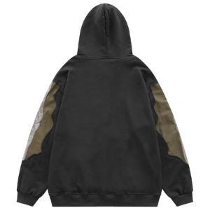 Oversize Hoodie Bone Patchwork sold by Yugen Theory