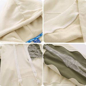 Oversize Hoodie Bone Patchwork sold by Yugen Theory