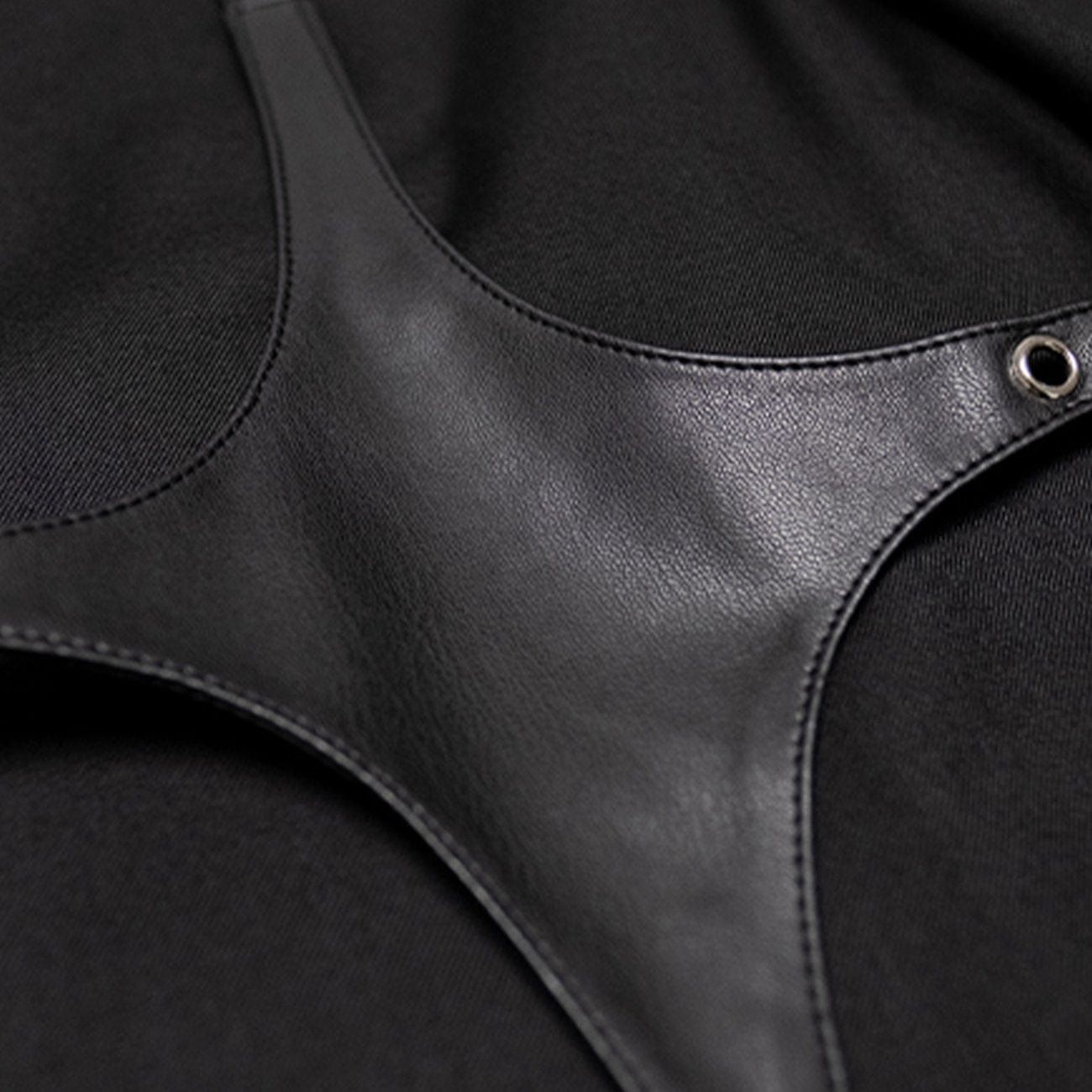 Personality Patchwork PU Pants sold by Yugen Theory product image thumbnail 3