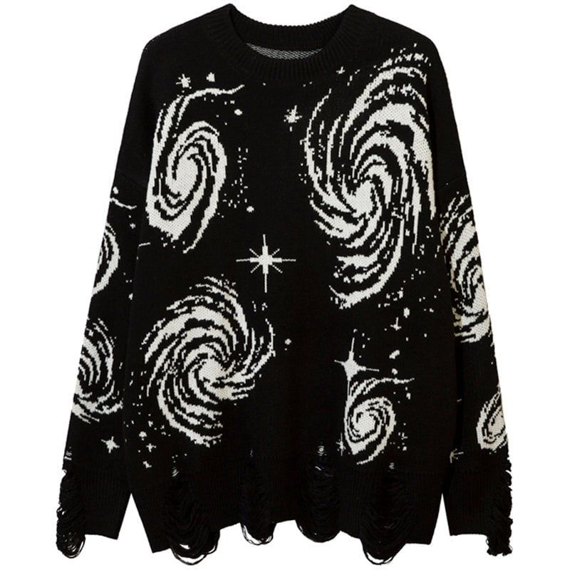 Oversize Jacquard Sweater Starry Sky sold by Yugen Theory