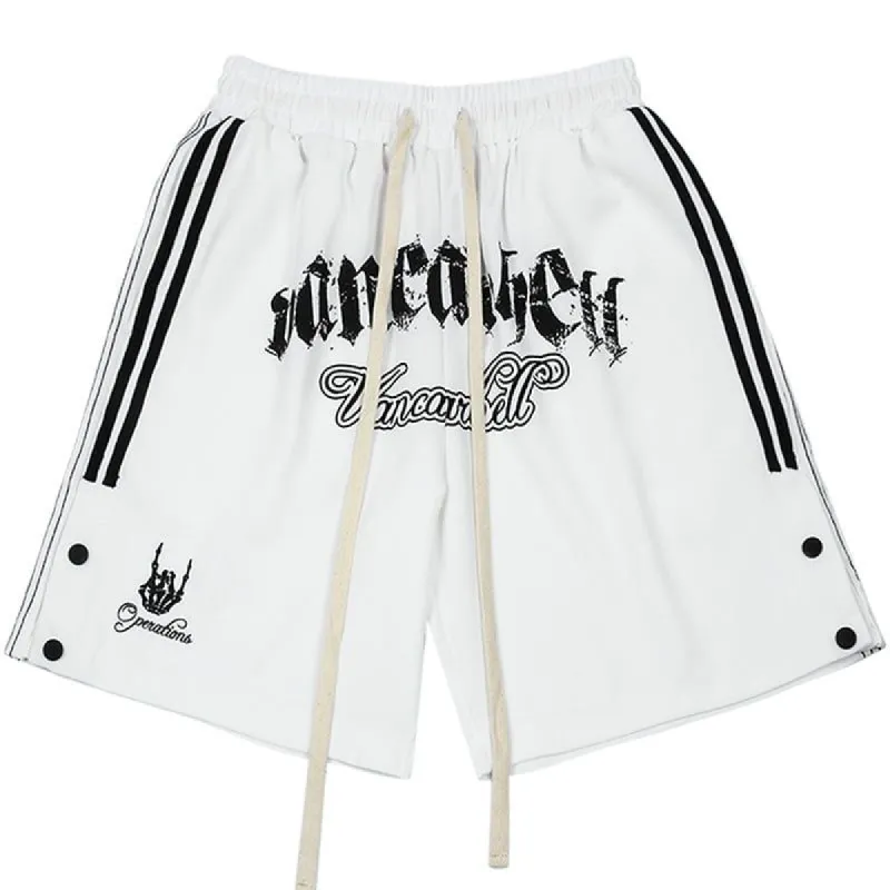 Stylish Track Shorts Side Button sold by Yugen Theory