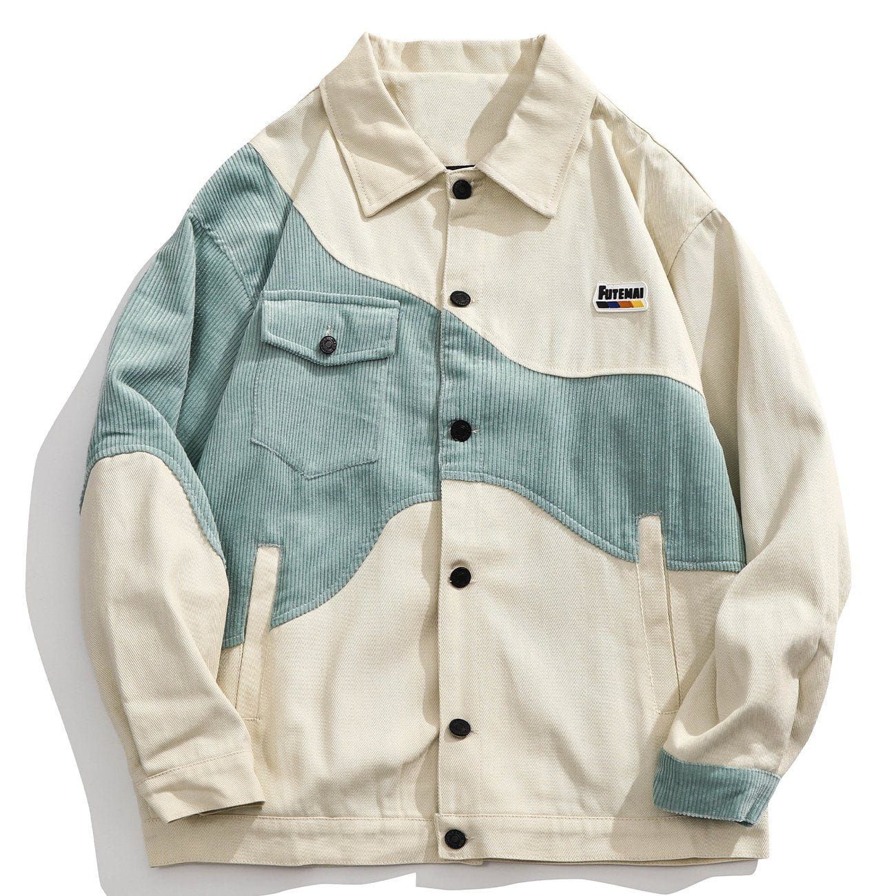 Stitching Design Corduroy Jacket sold by Yugen Theory