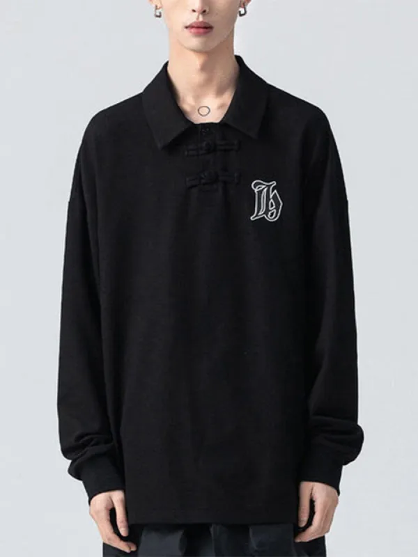 Solid Color Embroidery Sweatshirt sold by Yugen Theory