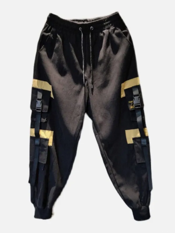 Techwear Patchwork Pockets Ribbons Cargo Pants sold by Yugen Theory