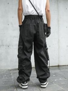 Long Pocket Ribbon Cargo Pant sold by Yugen Theory