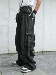 Long Pocket Ribbon Cargo Pant sold by Yugen Theory