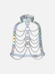 Laser Metal Chain Belt sold by Yugen Theory