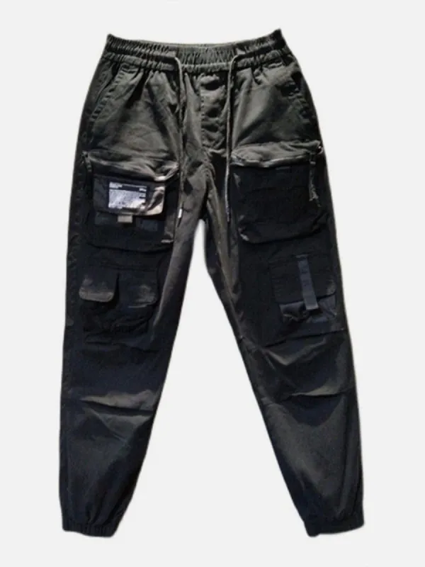 Techwear Multi Pockets Drawstring Cargo Pants sold by Yugen Theory