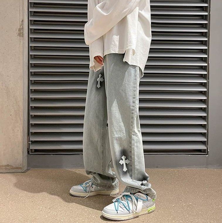 Straight Leg Jeans Cross Patch sold by Yugen Theory product image thumbnail 4