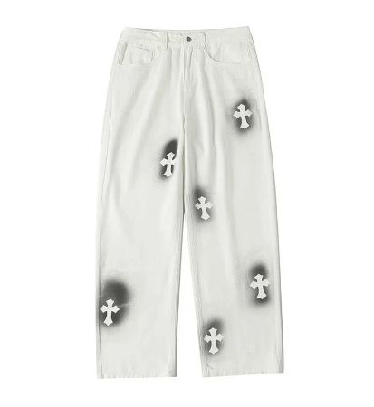 Straight Leg Jeans Cross Patch sold by Yugen Theory product image thumbnail 5