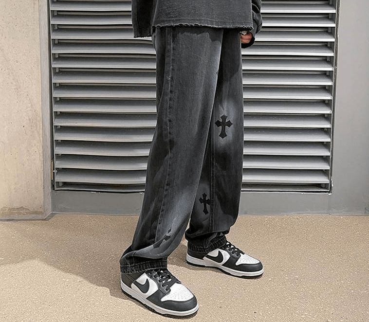 Straight Leg Jeans Cross Patch sold by Yugen Theory product image thumbnail 2