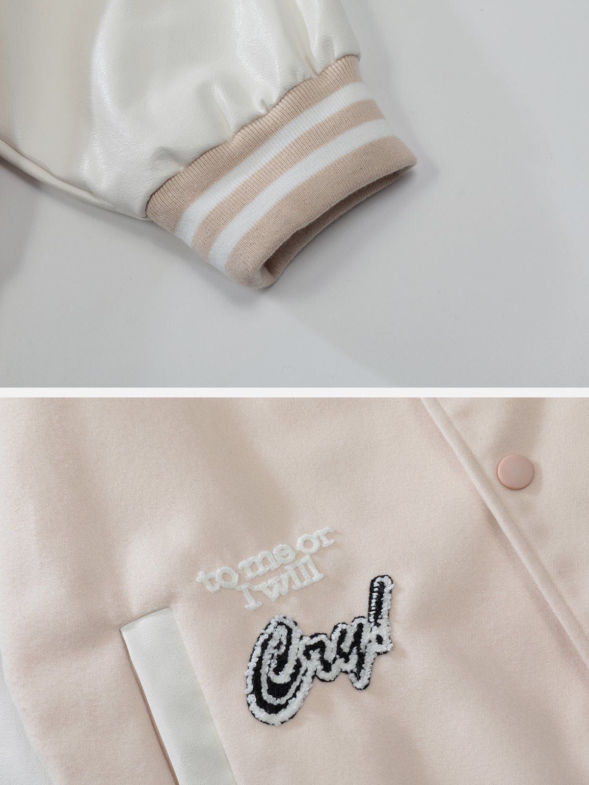 Colorful Floral Flocked Varsity Jacket sold by Yugen Theory product image thumbnail 5