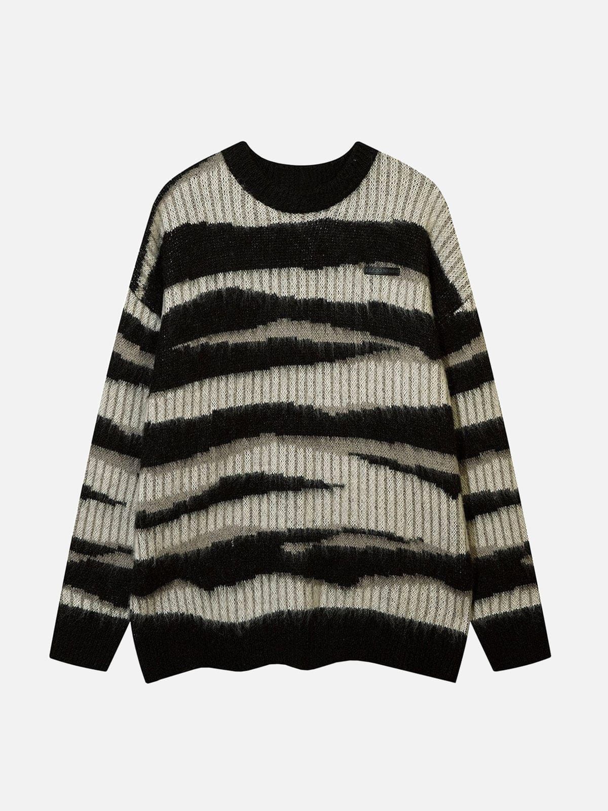 Zebra Print Mohair Sweater sold by Yugen Theory