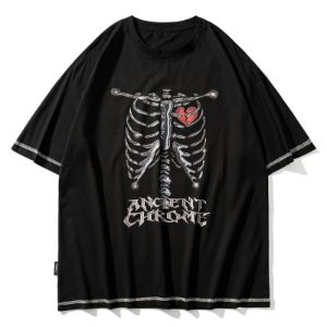 Heart Skeleton Graphic T-Shirt sold by Yugen Theory