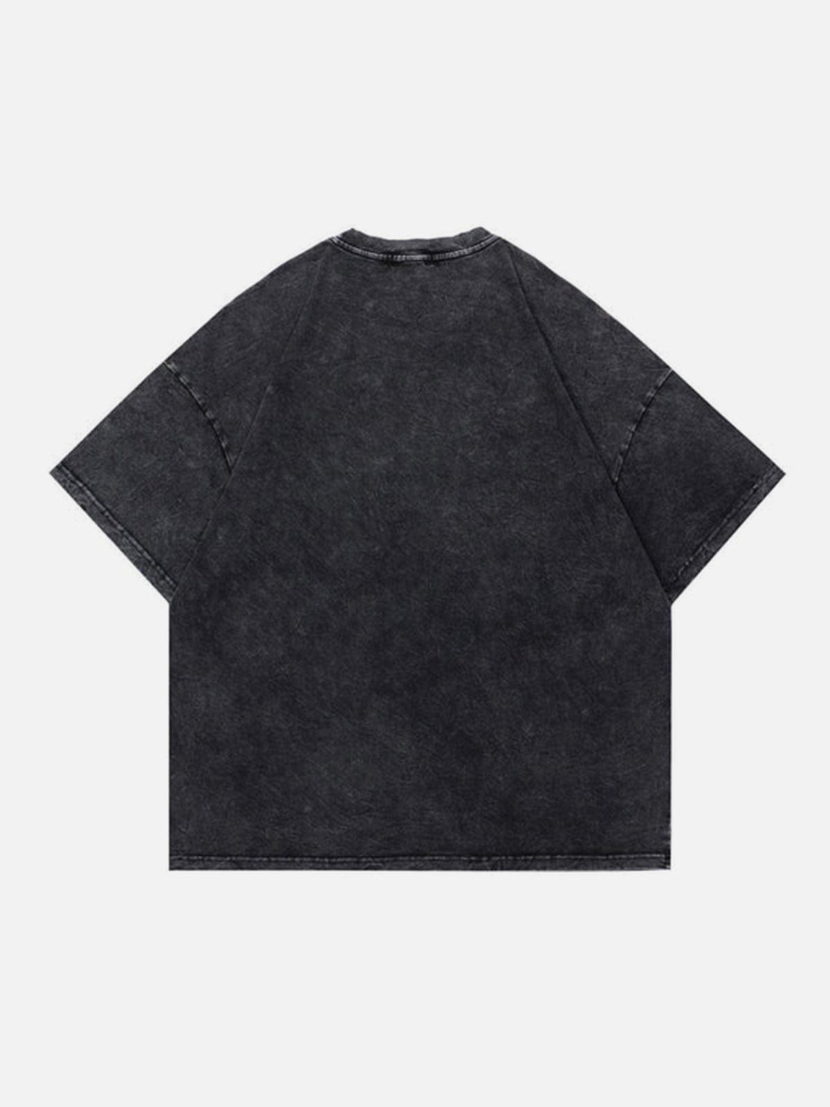 Irregular Embroidery Washed Graphic T-Shirt sold by Yugen Theory product image thumbnail 3