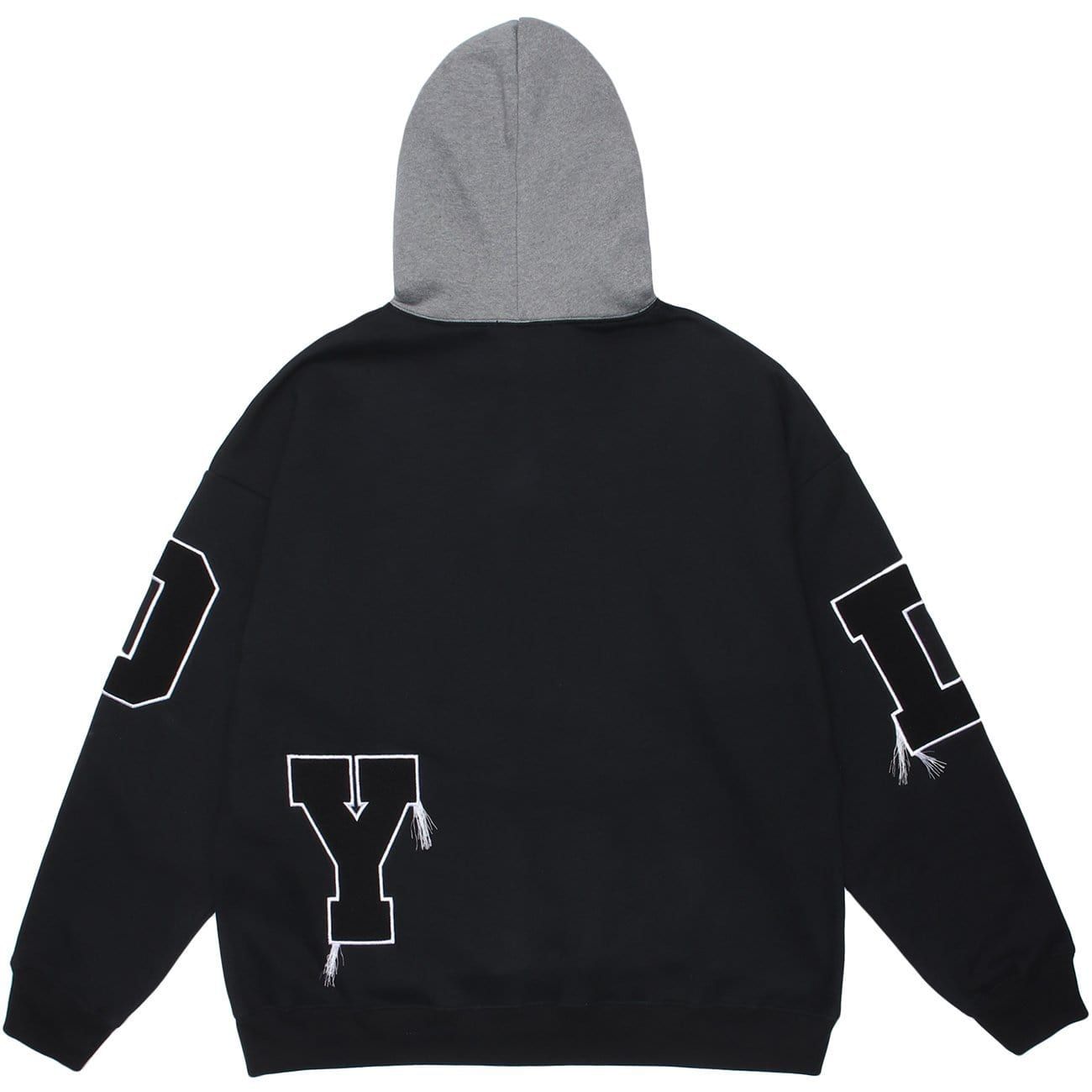 Fake Two Tassel Embroidery Letters Print Hoodie sold by Yugen Theory product image thumbnail 4