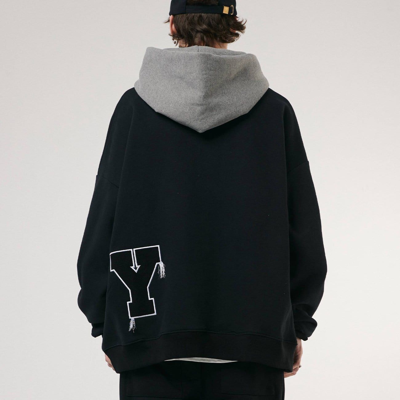 Fake Two Tassel Embroidery Letters Print Hoodie sold by Yugen Theory product image thumbnail 3
