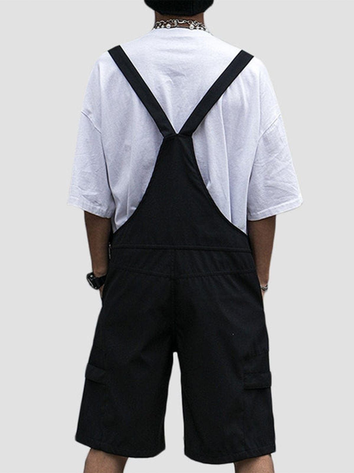 Functional Dark Solid Color Cotton overalls sold by Yugen Theory product image thumbnail 4