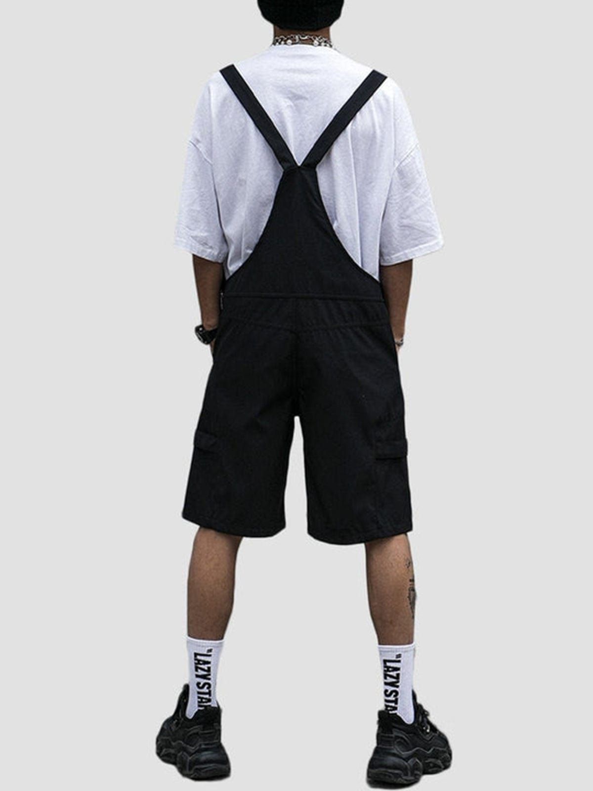 Functional Dark Solid Color Cotton overalls sold by Yugen Theory product image thumbnail 3