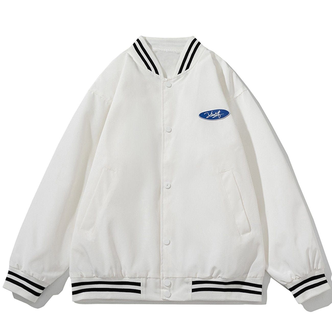 Letter Label Varsity Jacket sold by Yugen Theory product image thumbnail 4