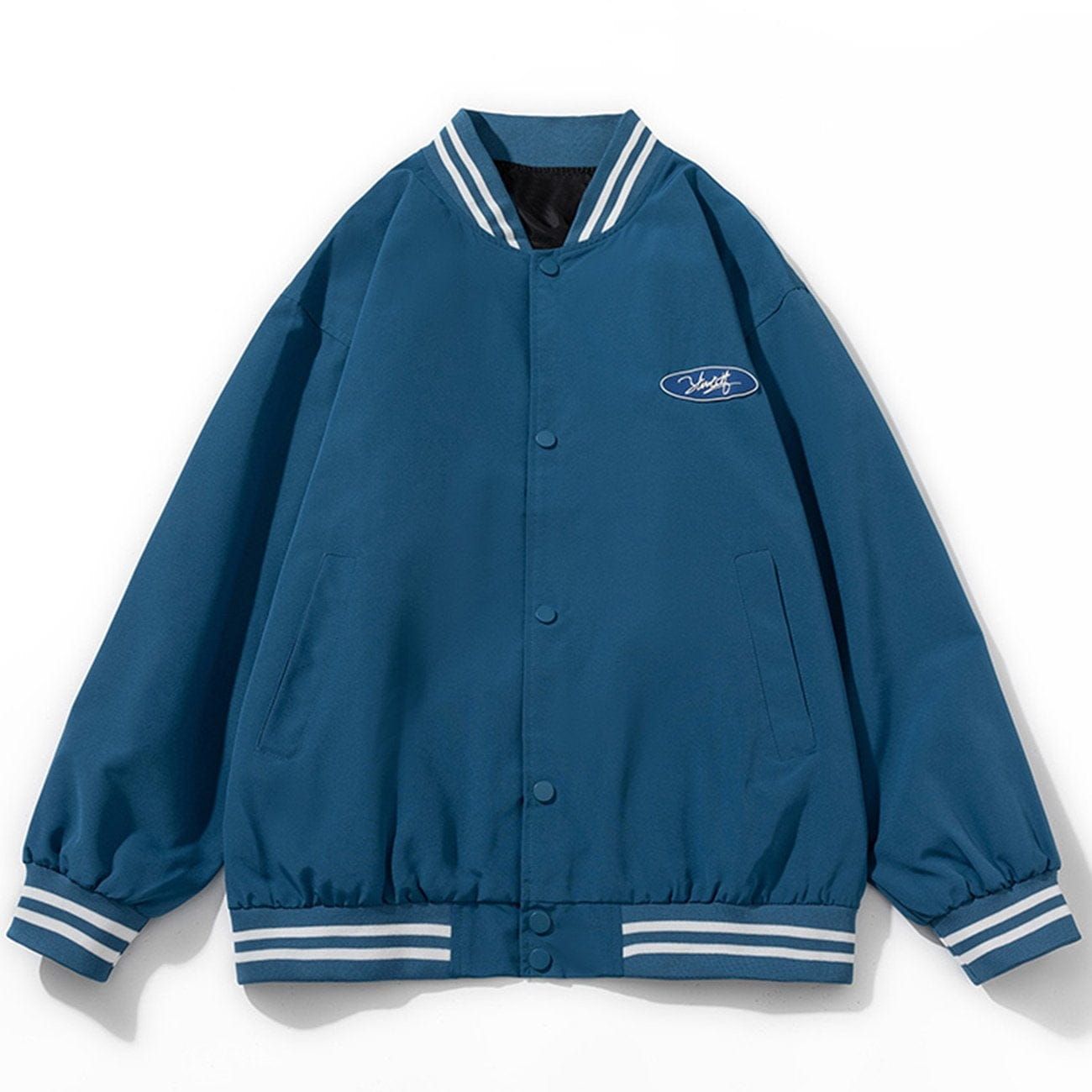Letter Label Varsity Jacket sold by Yugen Theory product image thumbnail 3