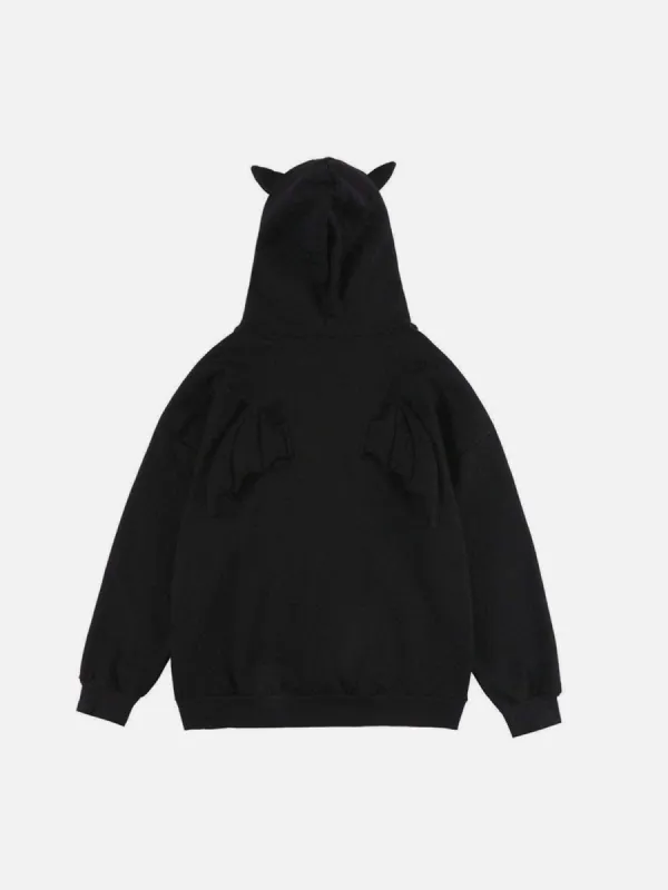 Devil Wings Decoration Hoodie sold by Yugen Theory