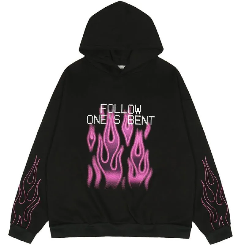 Vintage Pullover Hoodie Flame sold by Yugen Theory