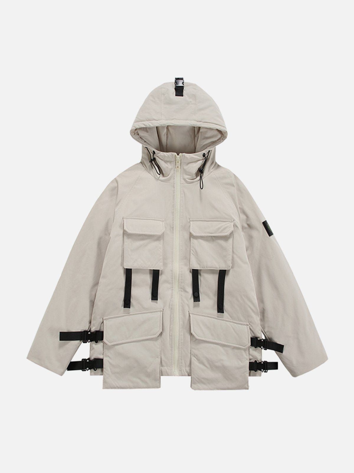 Multi Pockets Ribbons Hooded Winter Coat sold by Yugen Theory product image thumbnail 3