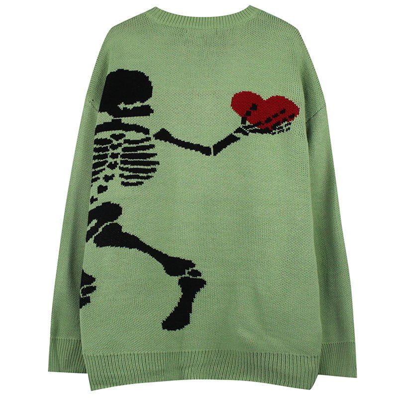 Crewneck Sweater Skeleton Heart sold by Yugen Theory product image thumbnail 2