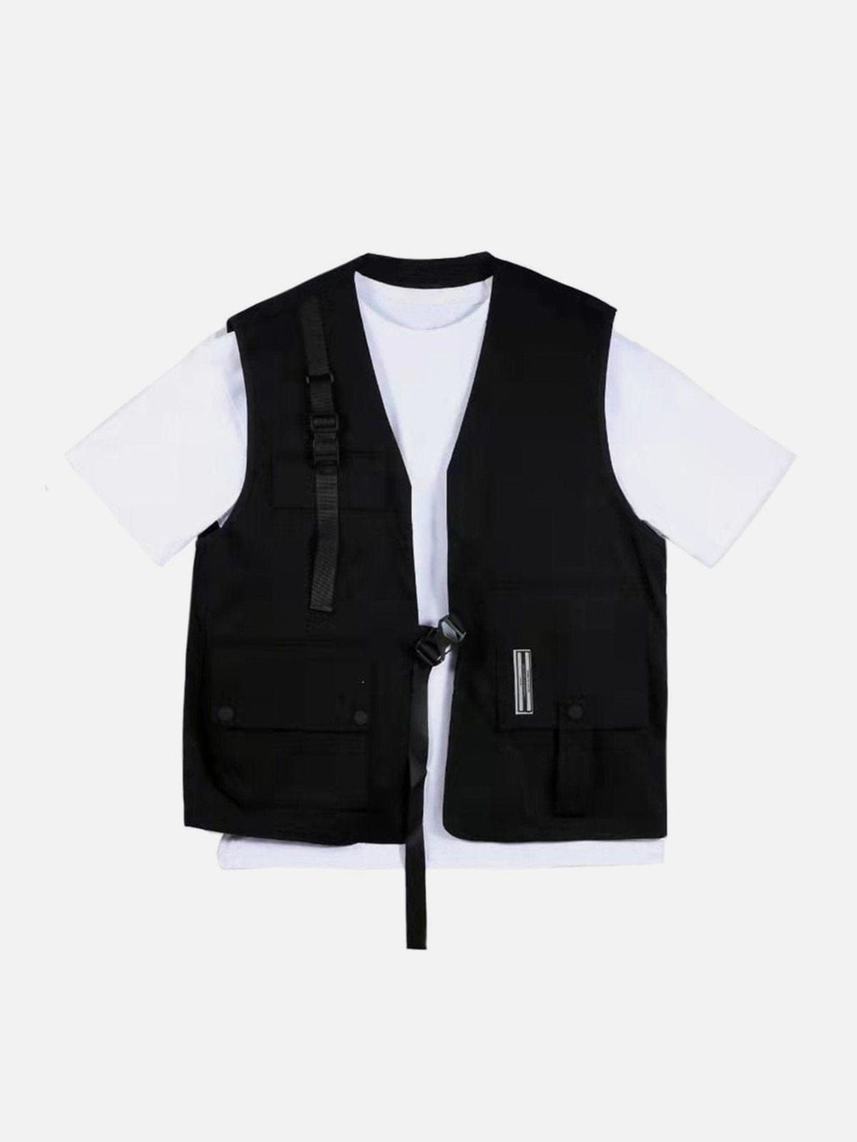 Vintage Multi Pockets Button Vest sold by Yugen Theory