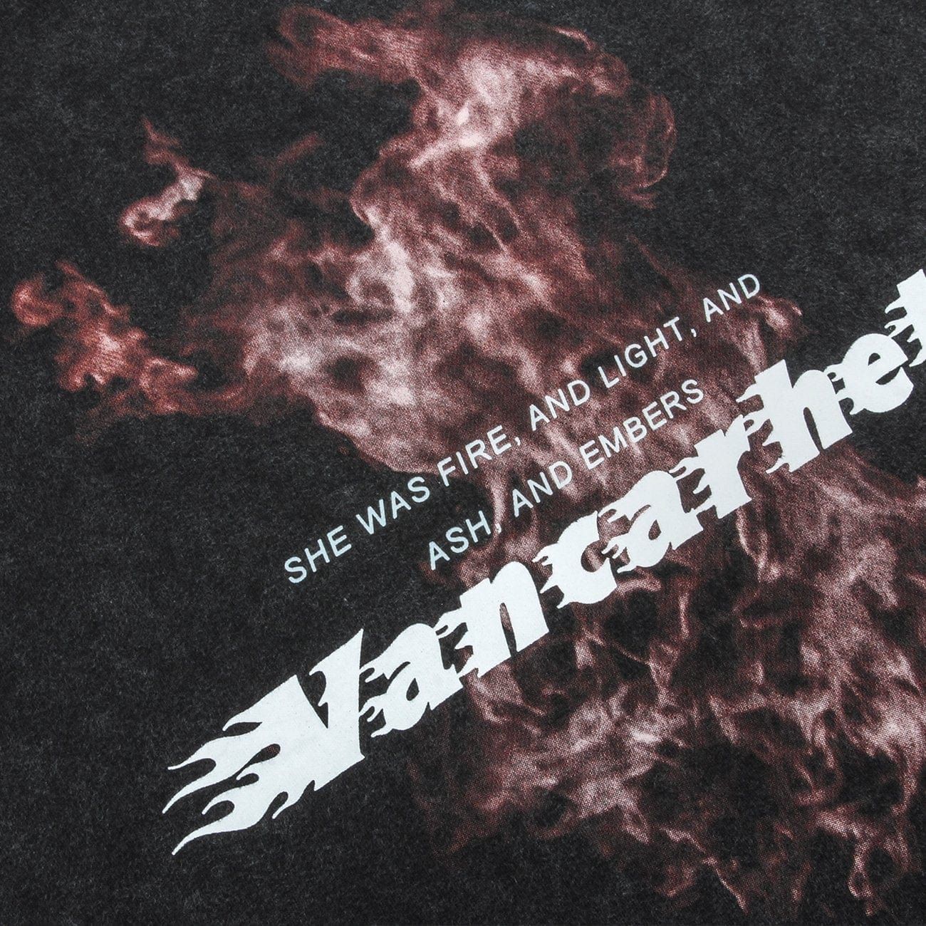 Washed Burning Flame Graphic T-Shirt sold by Yugen Theory product image thumbnail 5