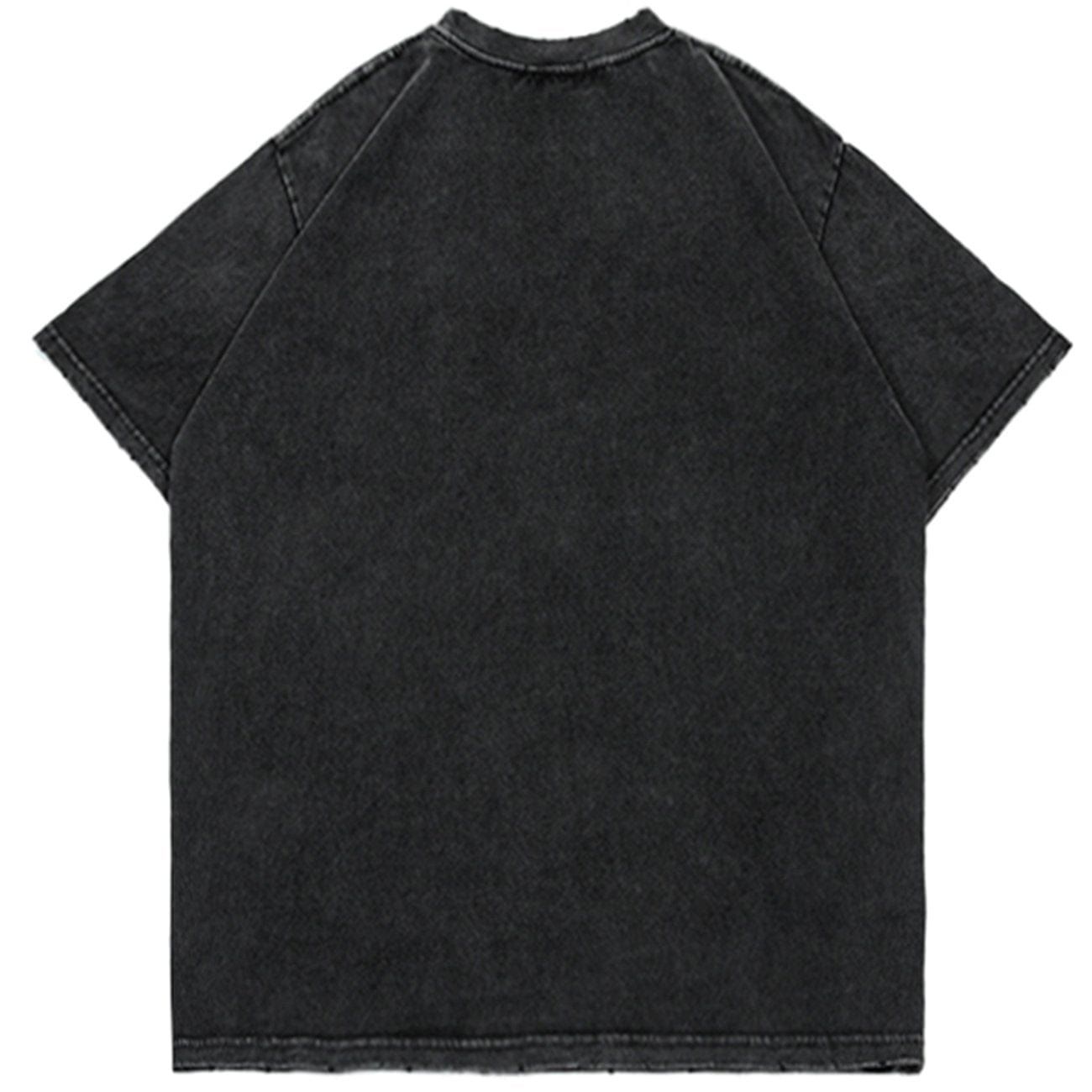 Washed Burning Flame Graphic T-Shirt sold by Yugen Theory product image thumbnail 2