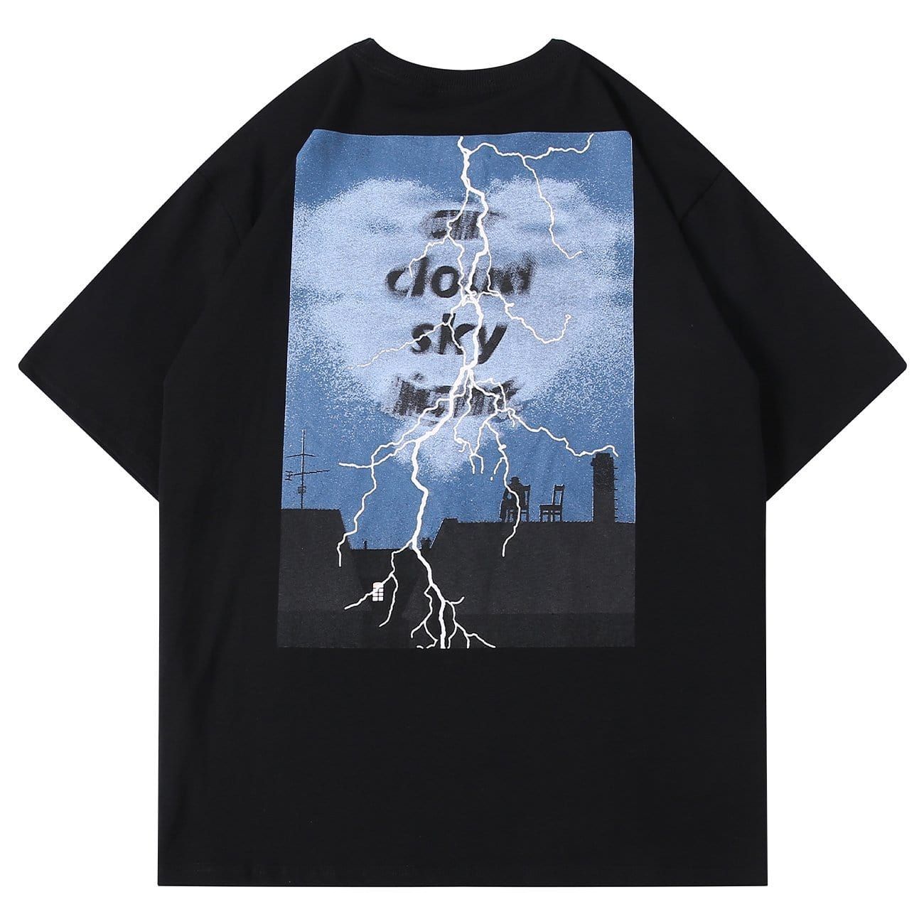 Lightning Print T-Shirt sold by Yugen Theory