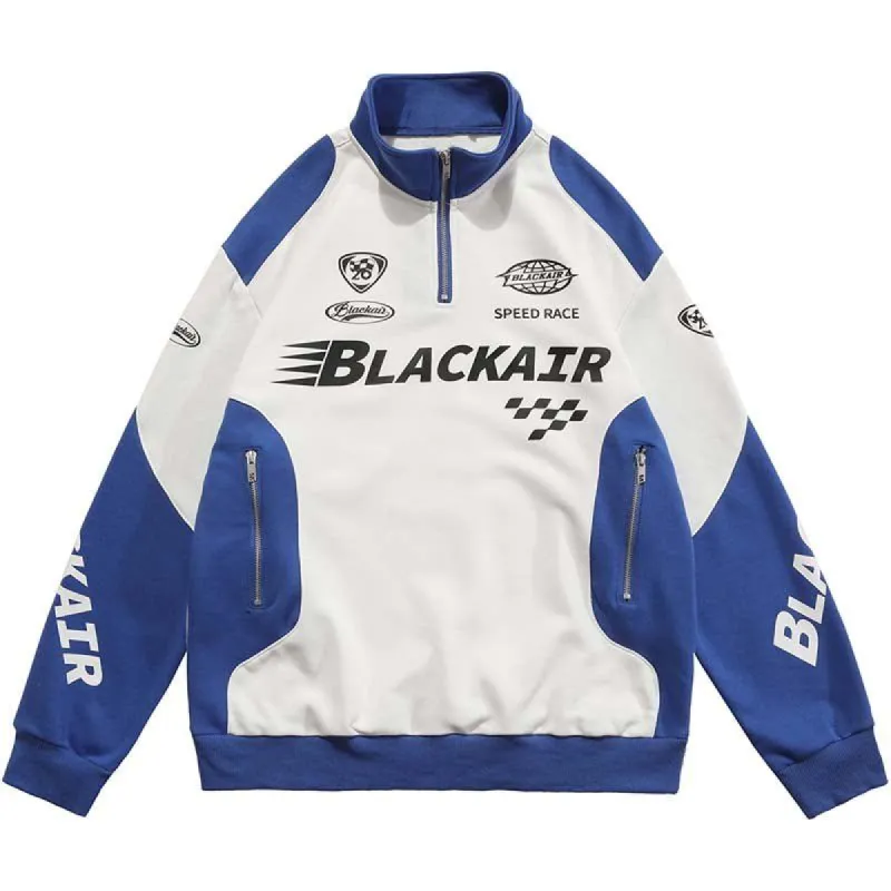 Quarter Zip Moto Cross Sweatshirt sold by Yugen Theory