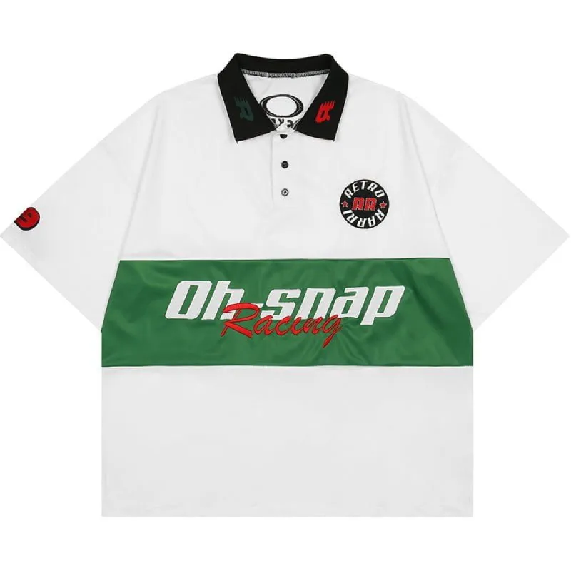 Retro Polo Tee Color Block sold by Yugen Theory