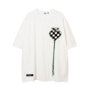 Checked Spade Embroidered T-Shirt sold by Yugen Theory