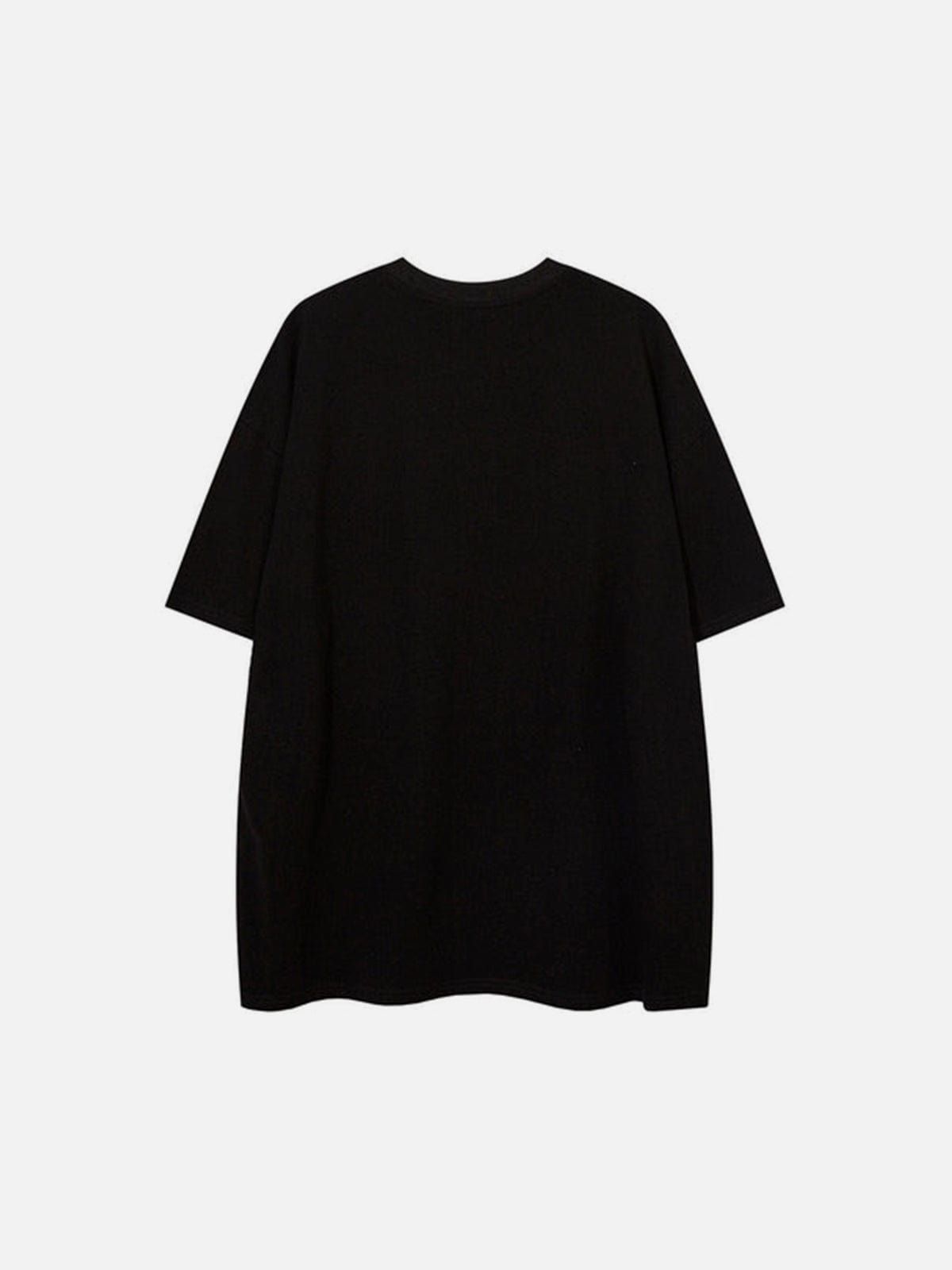 Abstract Print Letters Graphic T-Shirt sold by Yugen Theory product image thumbnail 4