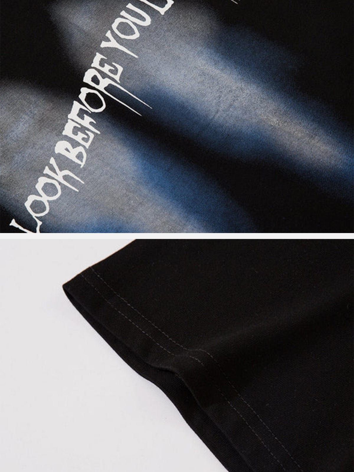 Abstract Print Letters Graphic T-Shirt sold by Yugen Theory product image thumbnail 5