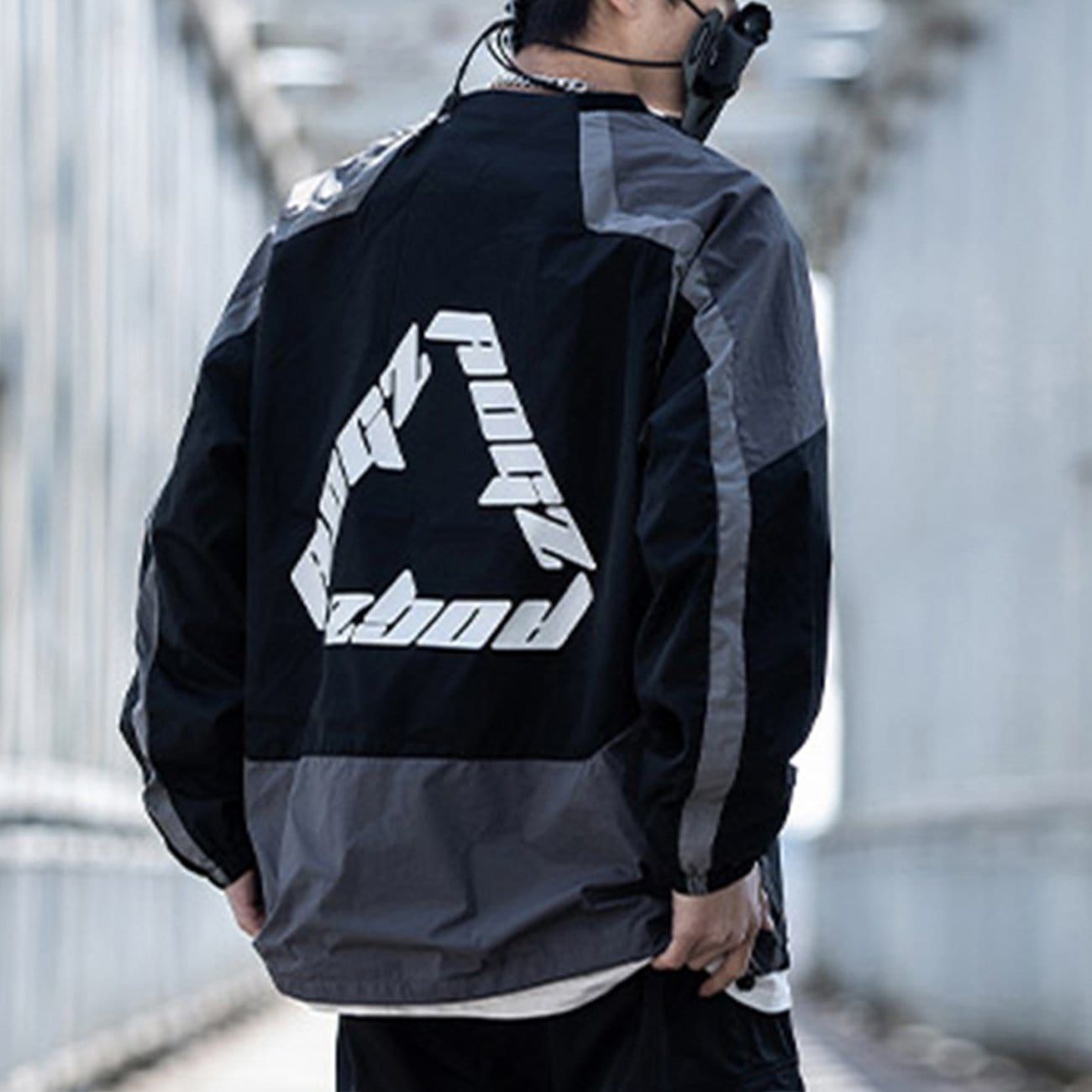 Function Patchwork Print Sweatshirt sold by Yugen Theory product image thumbnail 4