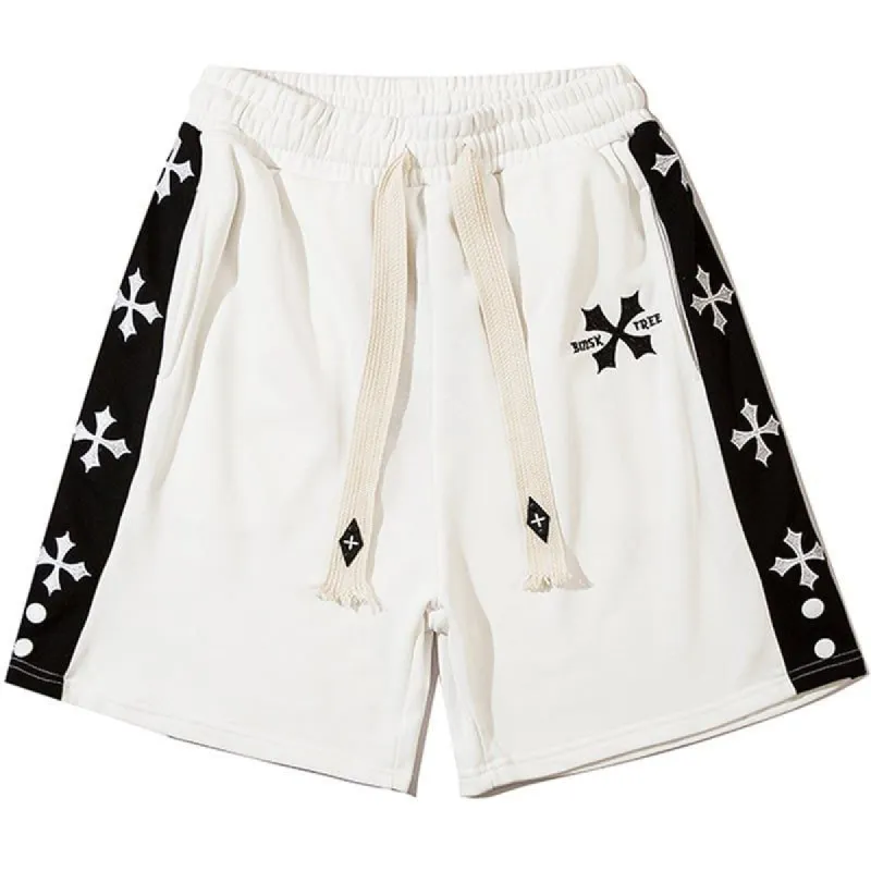 Sports Shorts Embroidery Cross sold by Yugen Theory
