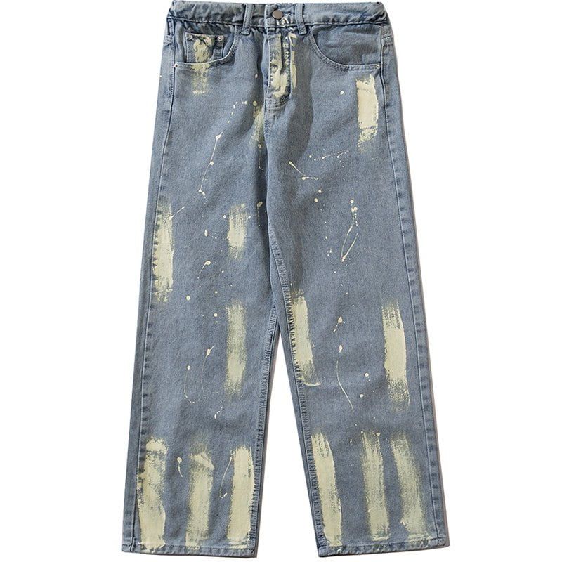 Oversize Washed Jeans Graffiti sold by Yugen Theory