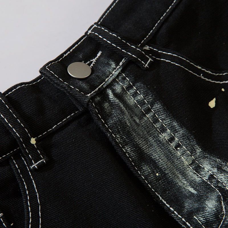 Oversize Washed Jeans Graffiti sold by Yugen Theory product image thumbnail 5