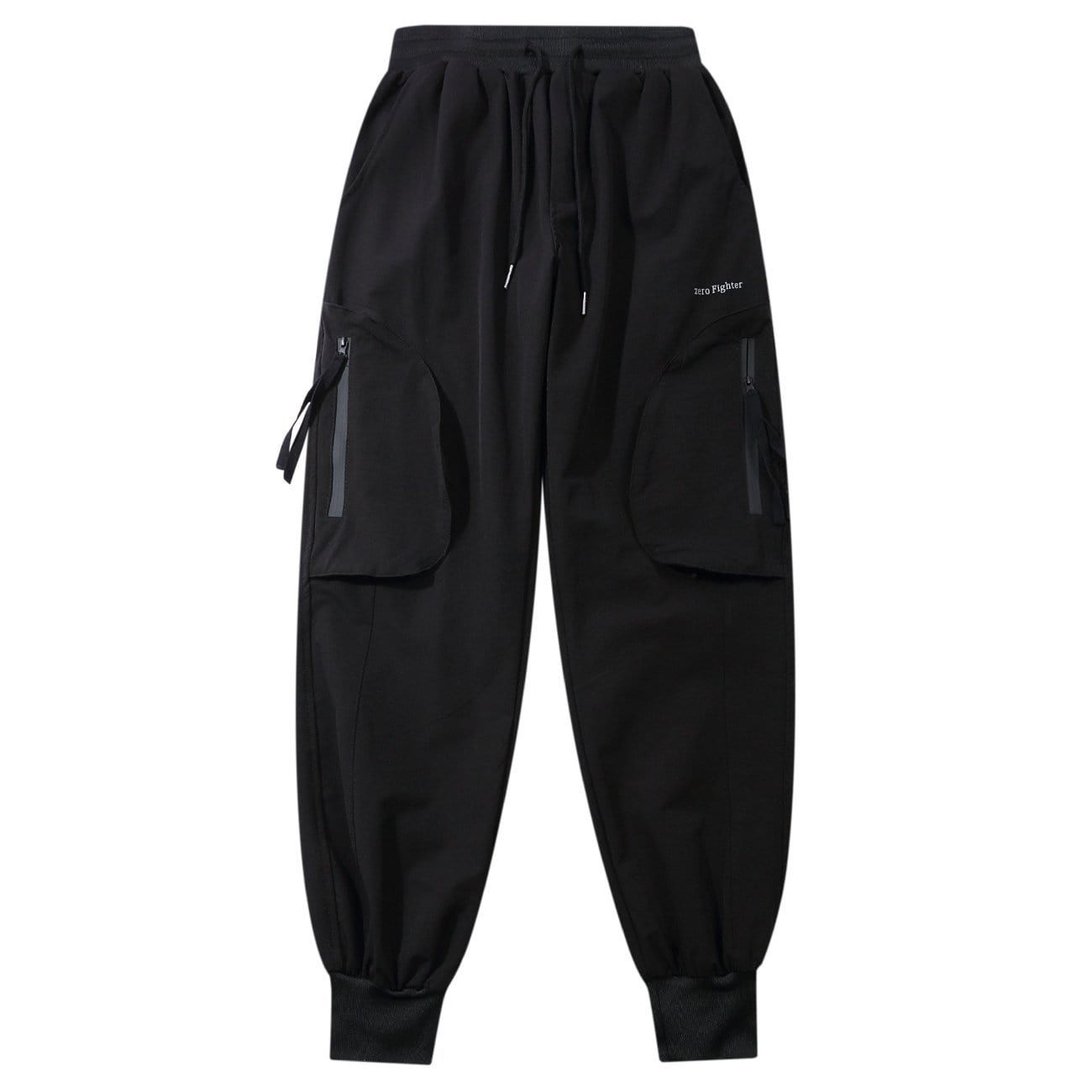 Side Semi-circular Pockets Cargo Pants sold by Yugen Theory