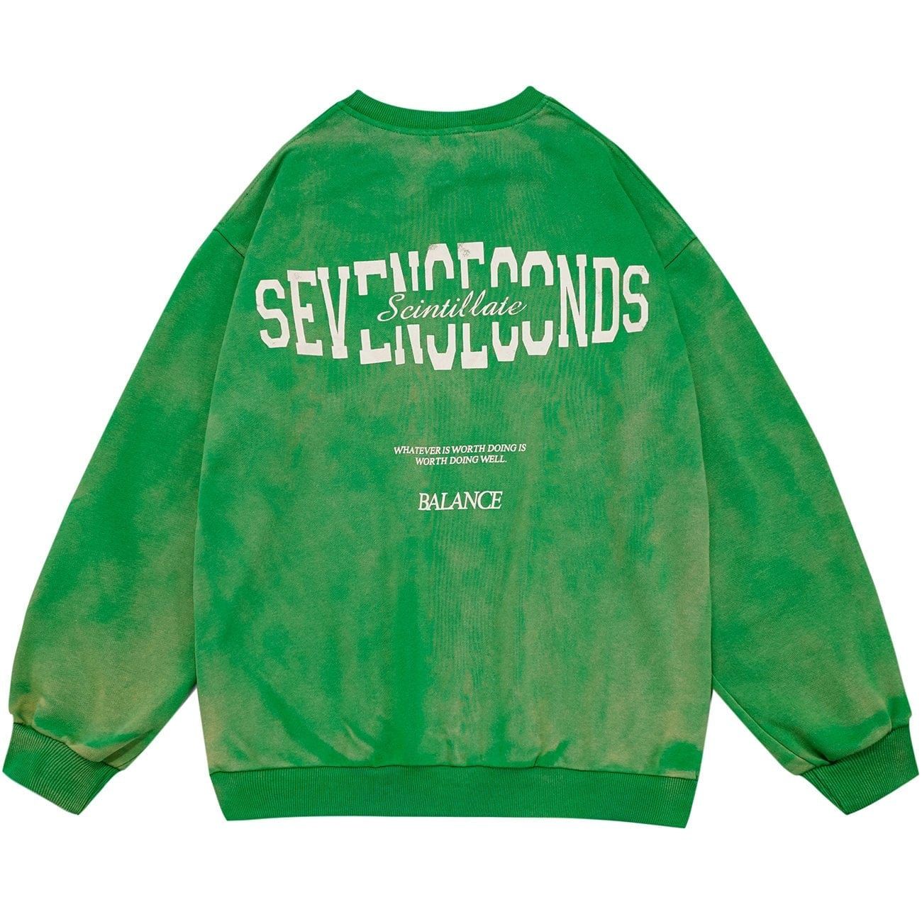 Tie Dye Letters Print Sweatshirt sold by Yugen Theory product image thumbnail 3