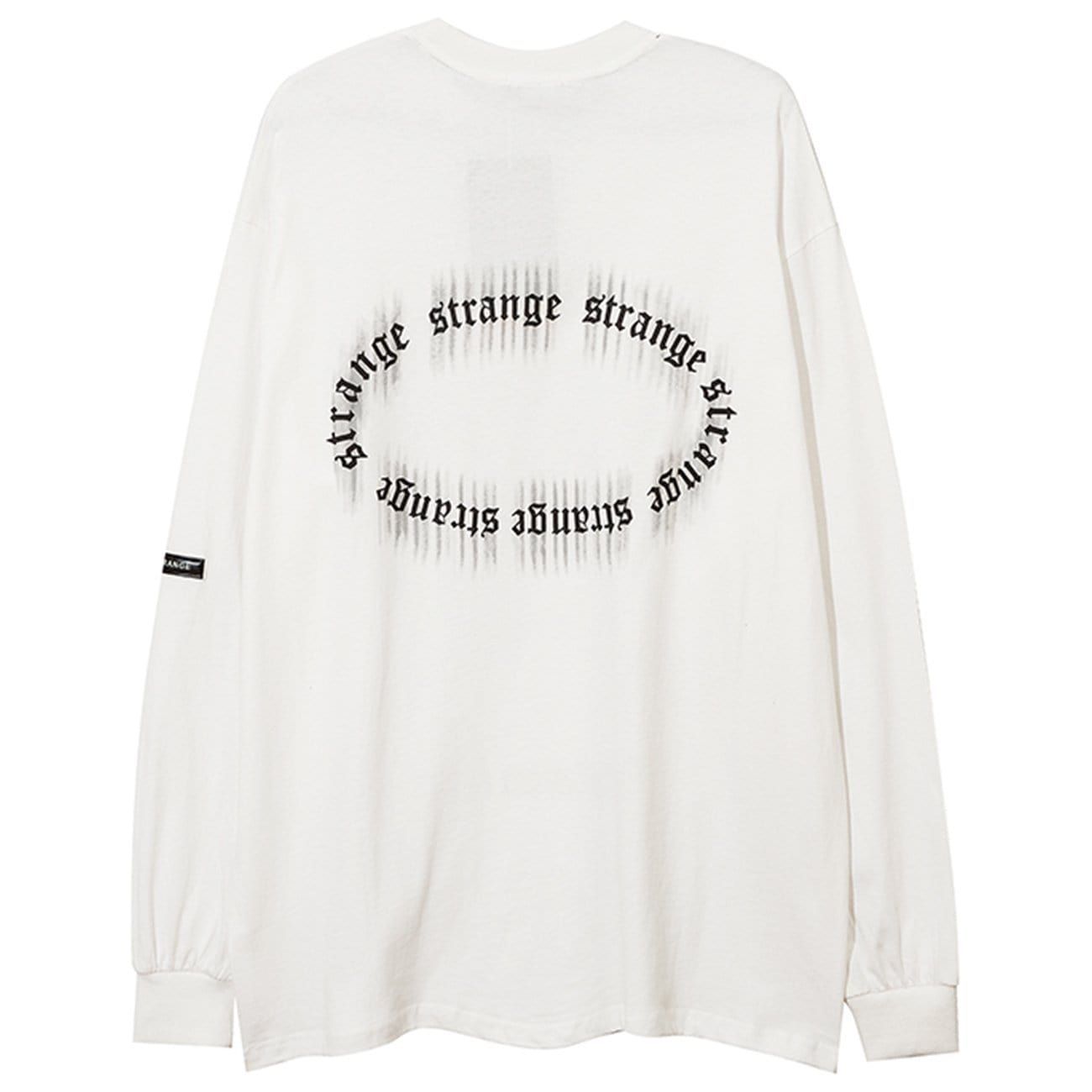 Phantom Alphabet Prisoner Print Sweatshirt sold by Yugen Theory product image thumbnail 4