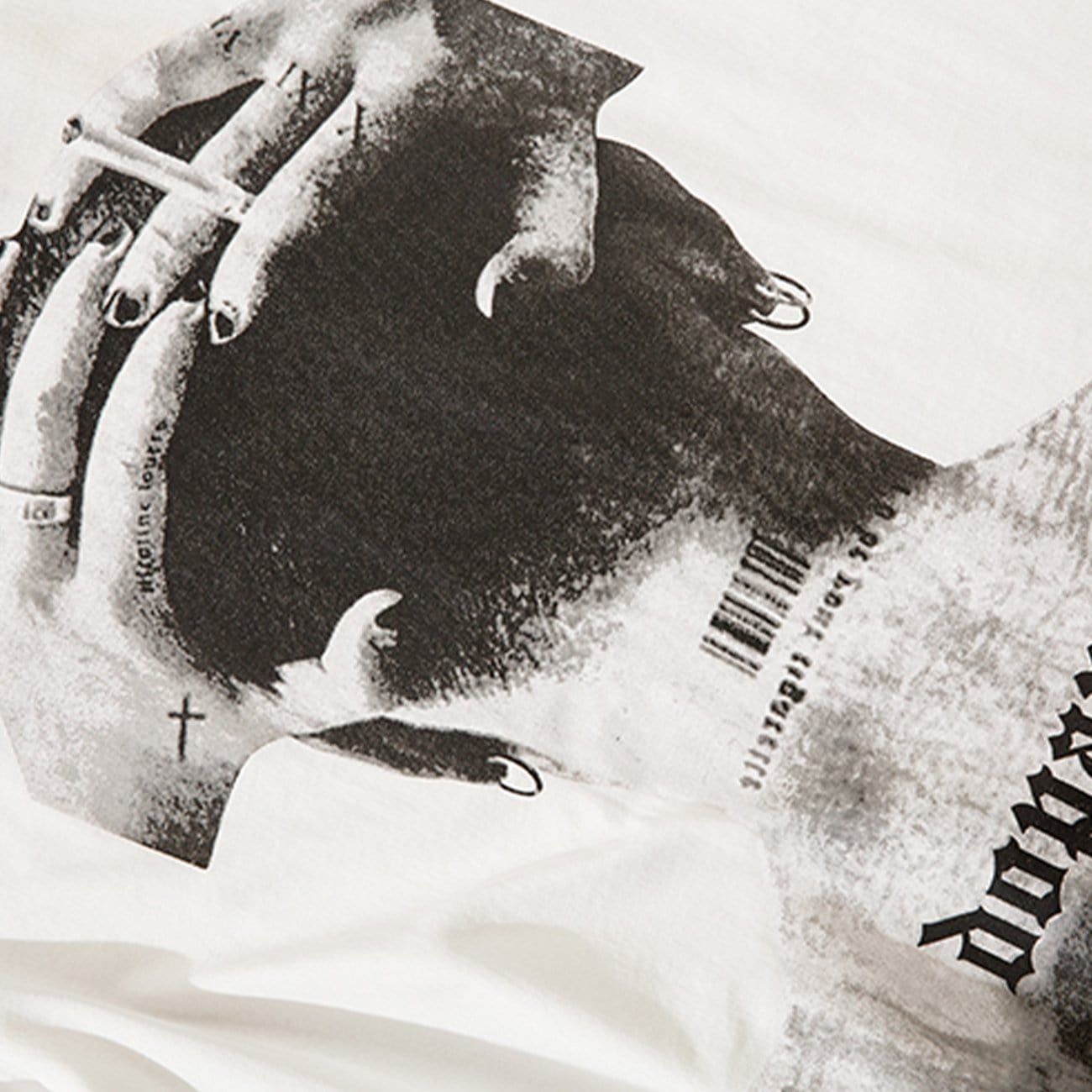 Phantom Alphabet Prisoner Print Sweatshirt sold by Yugen Theory product image thumbnail 5