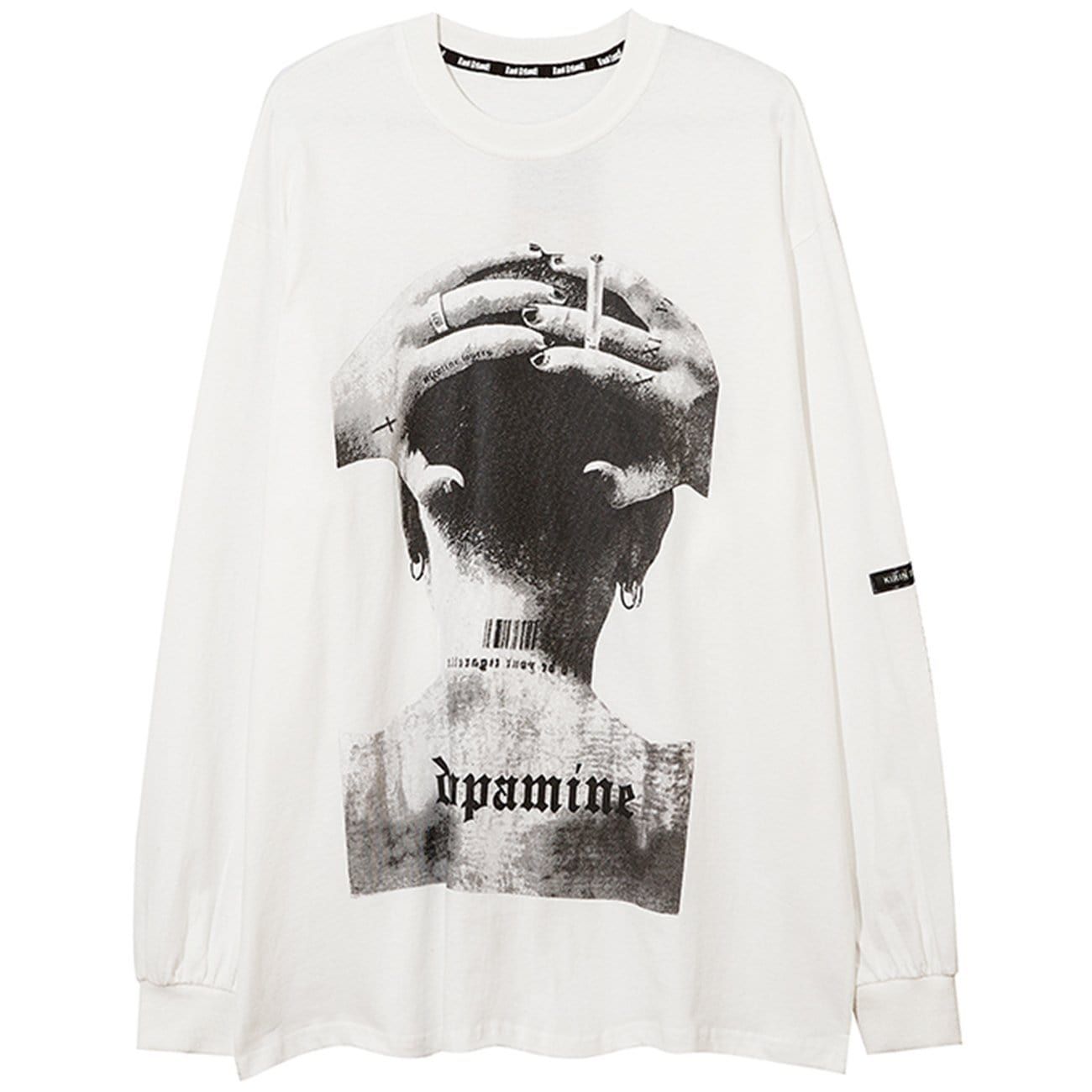 Phantom Alphabet Prisoner Print Sweatshirt sold by Yugen Theory product image thumbnail 3